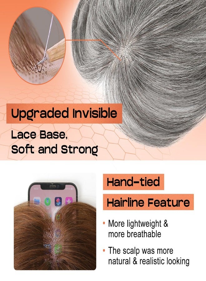 سيكيا وصلات شعر سيكيا للنساء، شعر بشري طبيعي، غرة مثبتة بمشابك بطول 10 بوصات، قاعدة مربوطة يدويًا، مقاس 1.4 × 2.2 بوصة، مظهر طبيعي وواقعي مع شعر خفيف وغرة رقيقة، لون رمادي داكن - Image 3